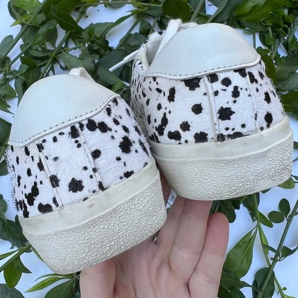 Madewell Unisex White Multi Splatter-Painted Calf Hair Sidewalk Low-Top Sneakers - Picture 6 of 10